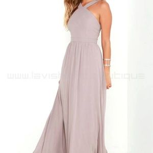 Air of Romance Taupe Maxi Dress